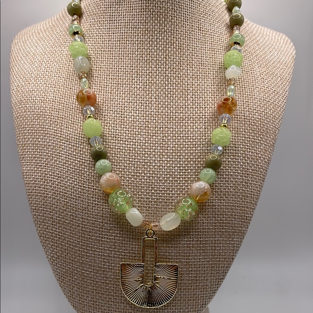 Key Lime Pi with a Graham Cracker Crust Beaded Necklace